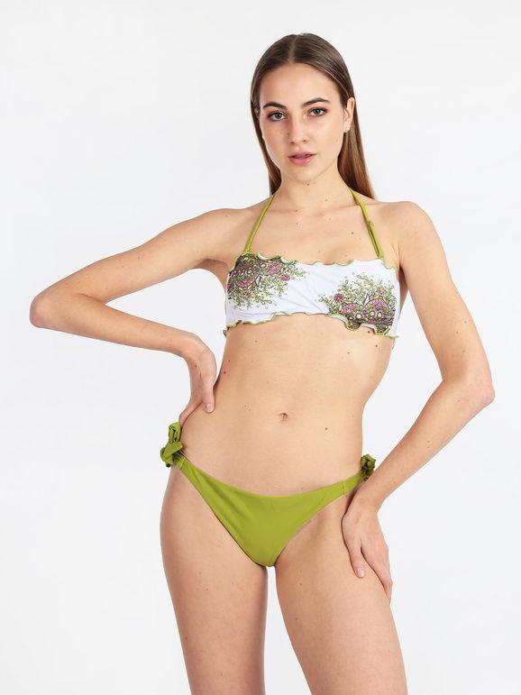 Farfala Fiore Costume da bagno bikini donna Bikini donna Verde taglia 40