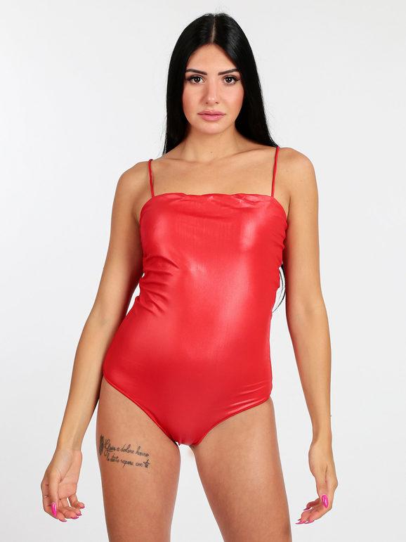 mya swimwear Costume mare intero in lamè Costumi Interi donna Rosso taglia 44