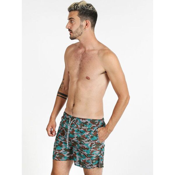 renato balestra boxer da mare mimetico bermuda mare uomo verde taglia 48