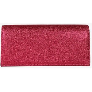 Solada Pochette rigida rettangolare con glitter Pochette donna Rosso taglia Unica