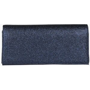 Solada Pochette rigida rettangolare con glitter Pochette donna Blu taglia Unica