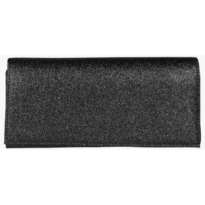 Solada Pochette rigida rettangolare con glitter Pochette donna Nero taglia Unica