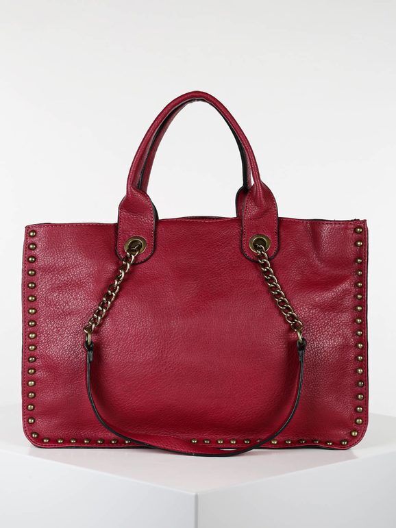 solada borsa donna con borchie borse a mano donna rosso taglia unica
