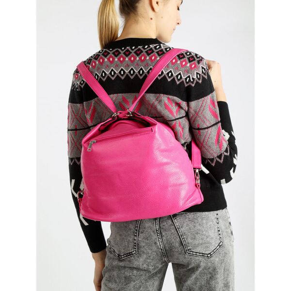 solada borsa a spalla 2 in 1 convertibile a zaino borse a spalla donna fucsia taglia unica