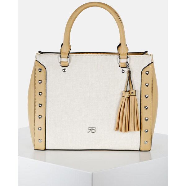 renato balestra borsa cuori in ecopelle borse a mano donna beige taglia unica