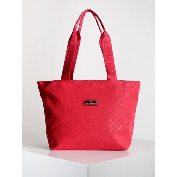 baci & abbracci borsa tote con manici in tessuto borse a spalla donna rosso taglia unica