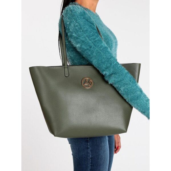 linda chiarelli borsa tote in ecopelle borse a spalla donna verde taglia unica