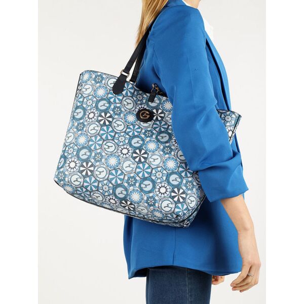 gattinoni borsa tote reversibile con pochette borse a spalla donna blu taglia unica