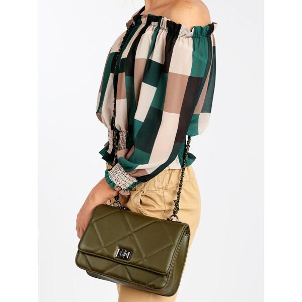 solada borsetta trapuntata a tracolla borse a tracolla donna verde taglia unica
