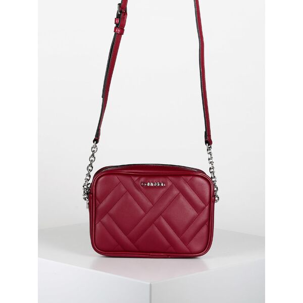 calvin klein quilt camera bag borsetta a tracolla borse a tracolla donna rosso taglia unica