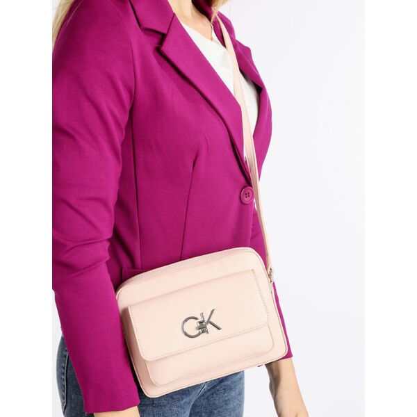 calvin klein re lock camera bag with flap borsa a tracolla borse a tracolla donna rosa taglia unica