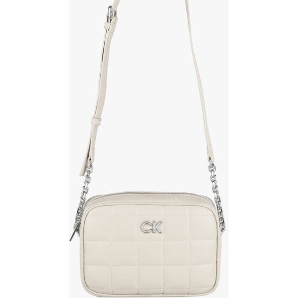 calvin klein re lock quilt camera bag borsa donna trapuntata a tracolla borse a tracolla donna bianco taglia unica