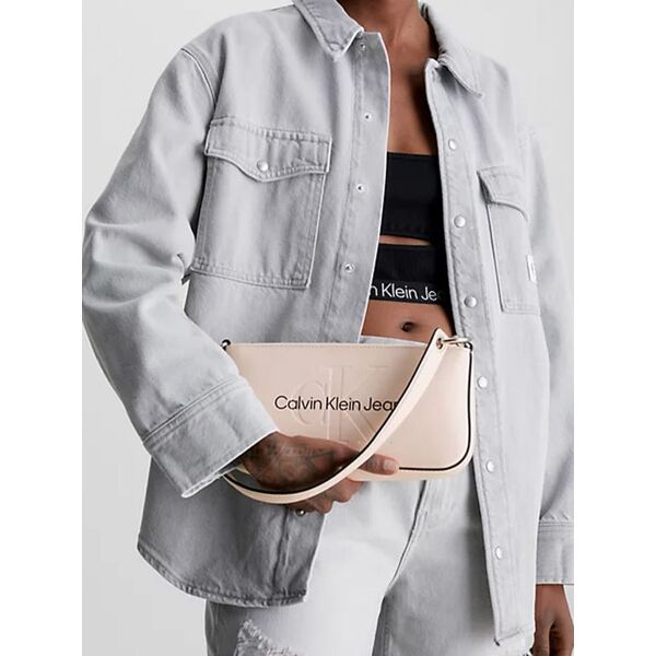 calvin klein sculpted shoulder pouch 23 borsetta donna a spalla borse a spalla donna rosa taglia unica