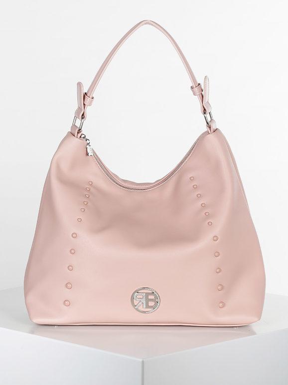 renato balestra borsa hobo con borchie borse a spalla donna rosa taglia unica