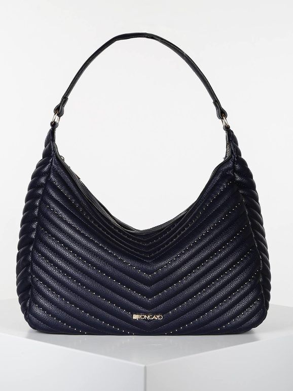 roncato borsa hobo con borchie borse a spalla donna blu taglia unica