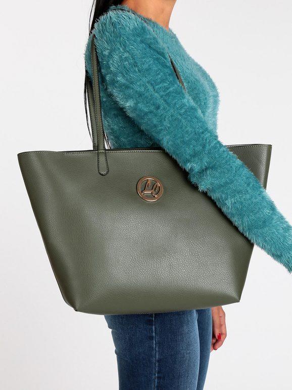 linda chiarelli borsa tote in ecopelle borse a spalla donna verde taglia unica