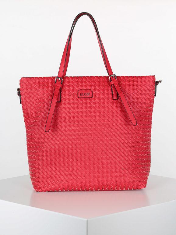 elodi' borsa tote intrecciata borse a spalla donna rosso taglia unica