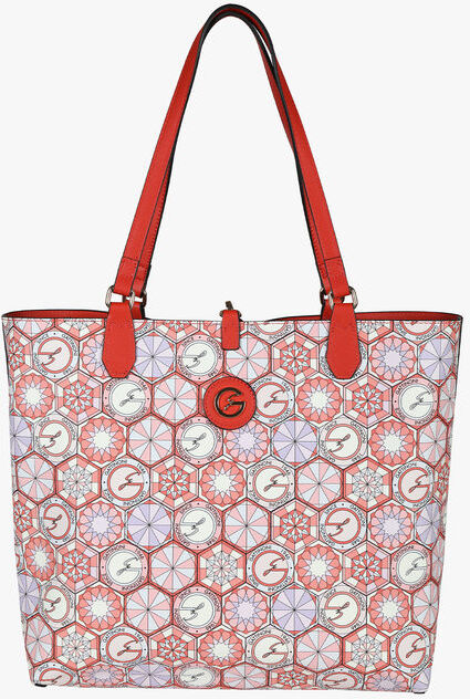 gattinoni borsa tote reversibile con pochette borse a spalla donna arancione taglia unica