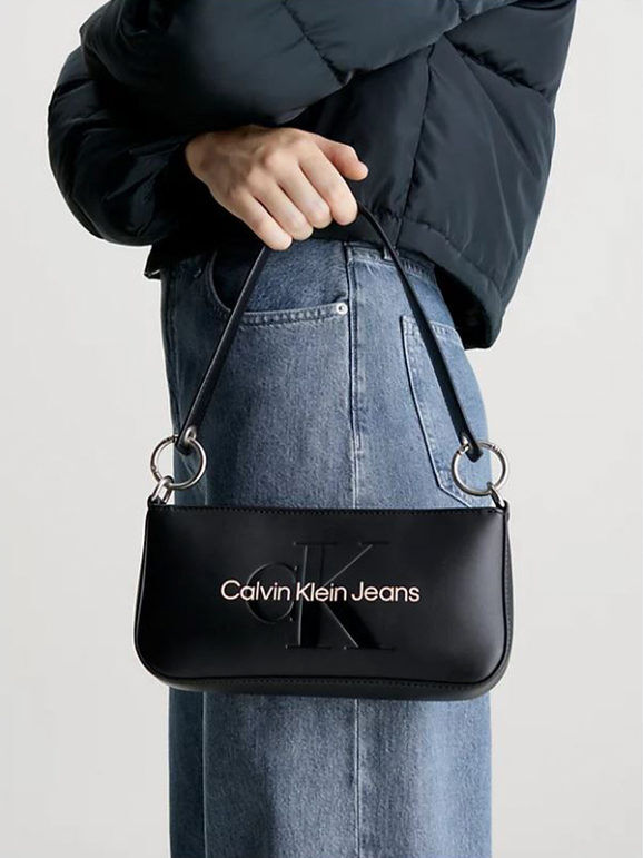 calvin klein sculpted shoulder pouch 23 borsetta donna a spalla borse a spalla donna nero taglia unica