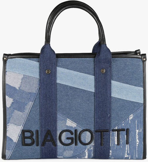 Laura Biagiotti Borsa donna effetto jeans Borse a Mano donna Nero taglia Unica