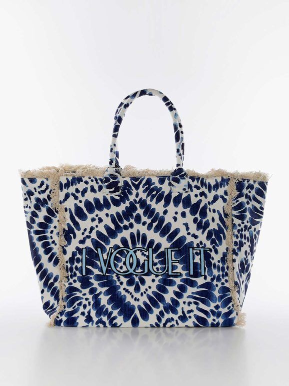 Vogue Borsa mare sfrangiata Borse Mare donna Blu taglia Unica