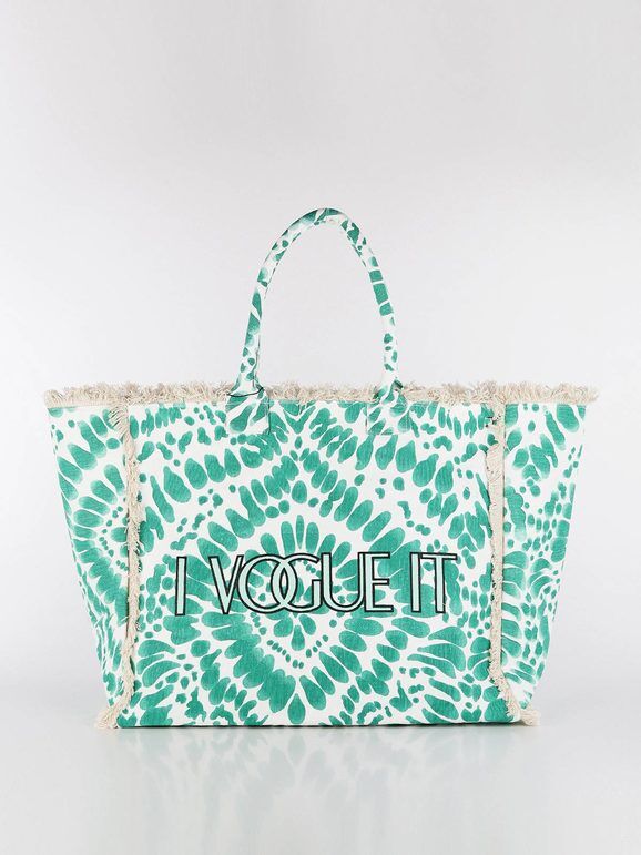 Vogue Borsa mare sfrangiata Borse Mare donna Verde taglia Unica