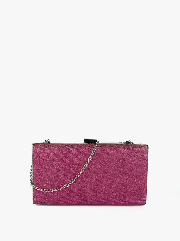 Solada Pochette rigida glitterata Pochette donna Rosso taglia Unica