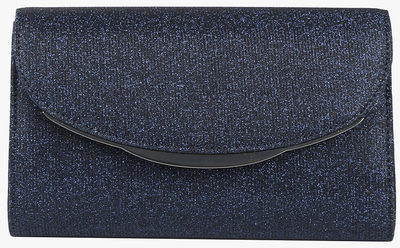 Solada Pochette rigida glitterata Pochette donna Blu taglia Unica