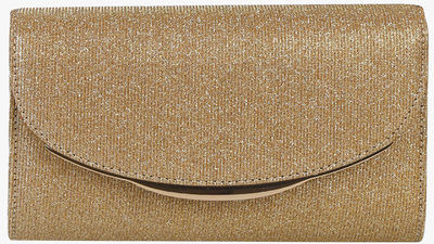 Solada Pochette rigida glitterata Pochette donna Oro taglia Unica