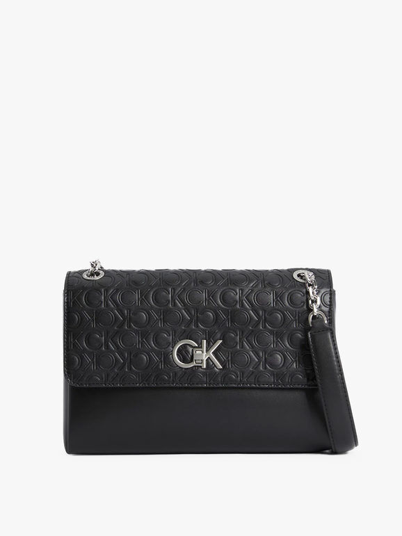 Calvin Klein Re-Lock ew Cony Crossbody Borsa a tracolla con stampe Borse a Tracolla donna Nero taglia Unica