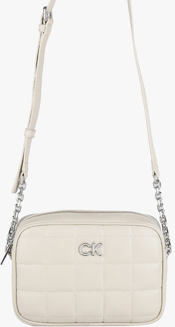 Calvin Klein RE LOCK QUILT CAMERA BAG Borsa donna trapuntata a tracolla Borse a Tracolla donna Bianco taglia Unica