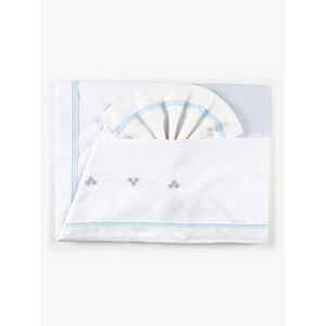 Kotton Completo lenzuola culla in cotone con ricami Accessori unisex bambino Blu taglia Unica