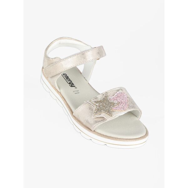 energy sandali da bambina con glitter sandali bassi bambina beige taglia 30