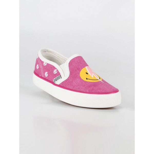 smiley world scarpe basse senza lacci rosa sneakers basse bambina fucsia taglia 27