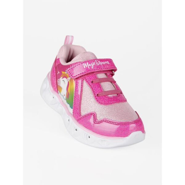 magic dreams scarpe da bambina in lurex con luci sneakers basse bambina rosa taglia 29