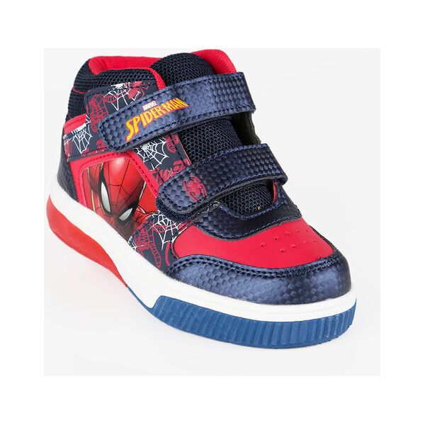 marvel scarpe da bimbo con strappi e luci sneakers alte bambino blu taglia 30