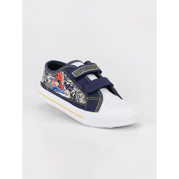 superman scarpe di tela con strappi sneakers basse bambino blu taglia 33