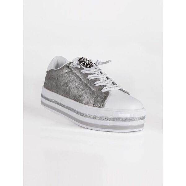 sweet sneakers con platform sneakers basse bambina argento taglia 30