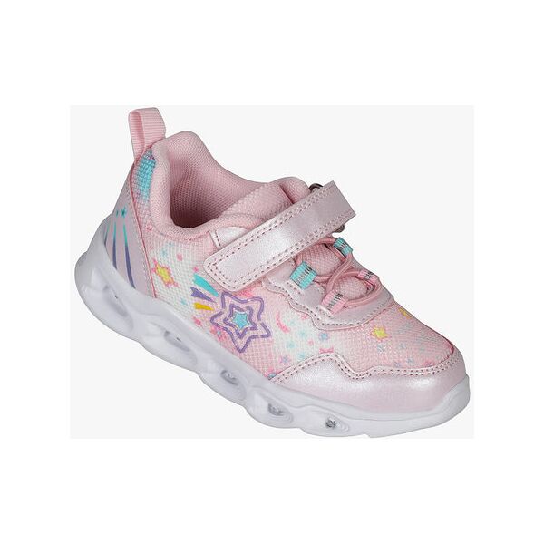 bacio & bacio sneakers da bambina con chiusura a strappo e luci sneakers basse bambina rosa taglia 30