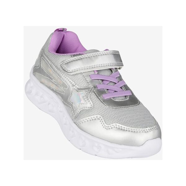 bacio & bacio sneakers da ragazza con luci sneakers basse bambina argento taglia 33