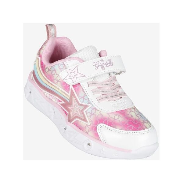 giardino d'oro sneakers da ragazza con strappo e luci sneakers basse bambina bianco taglia 31