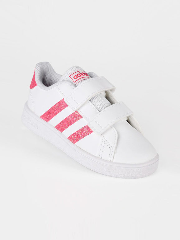 adidas grand court i sneakers basse con strappi sneakers basse bambina bianco taglia 25