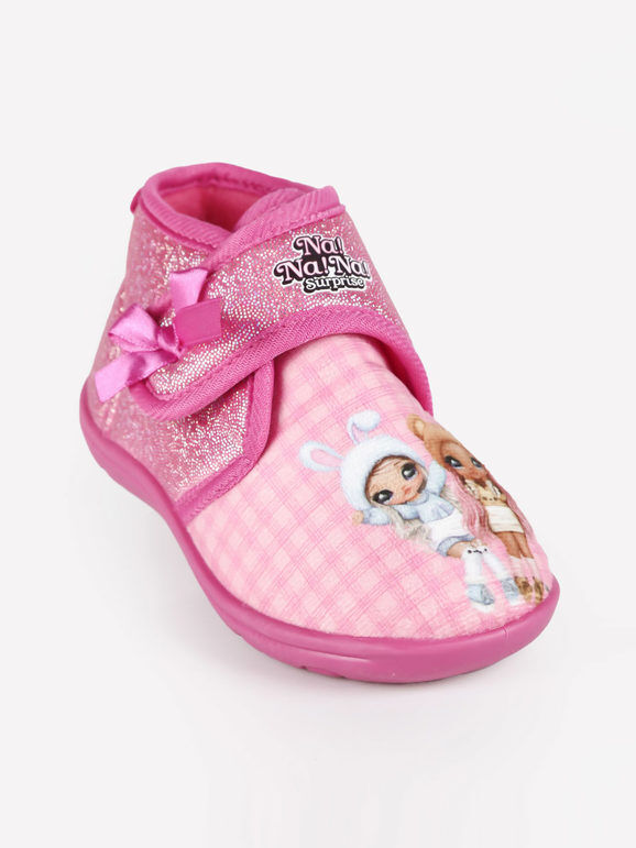 na!na!na! surprise pantofole alte da bambina con strappo pantofole bambina rosa taglia 21