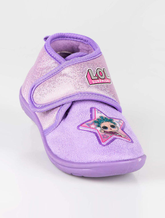 lol surprise! pantofole alte da bambina con strappo pantofole bambina viola taglia 26