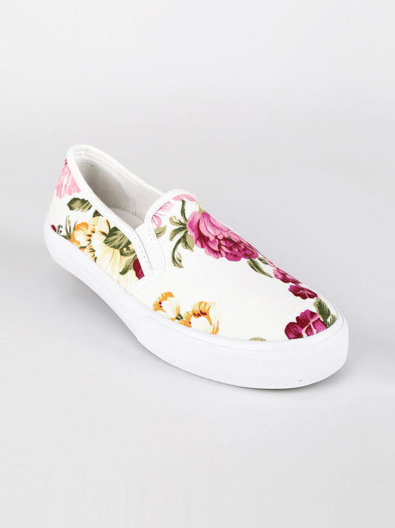 blocco 31 scarpe slip on in tela slip on bambina bianco taglia 31