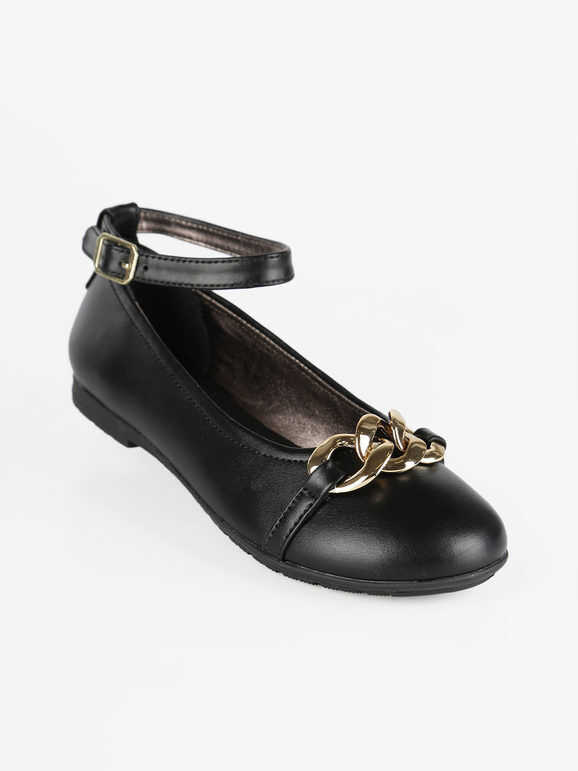 Asso Ballerine da bambina con cinturino Ballerine bambina Nero taglia 34