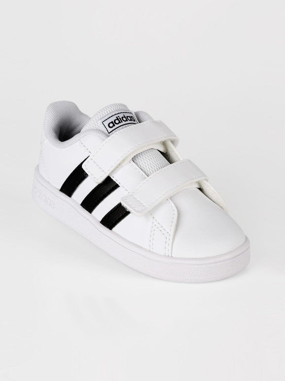 Adidas GRAND COURT I Sneakers basse con strappi Sneakers Basse unisex bambino Bianco taglia 24