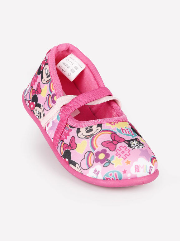 Disney Minnie pantofone a ballerina da bambina Pantofole bambina Rosa taglia 25