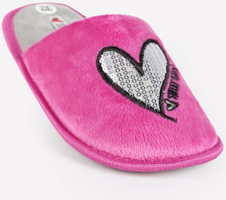 Sweet Pantofole da bambina con paillettes Pantofole bambina Fucsia taglia 32