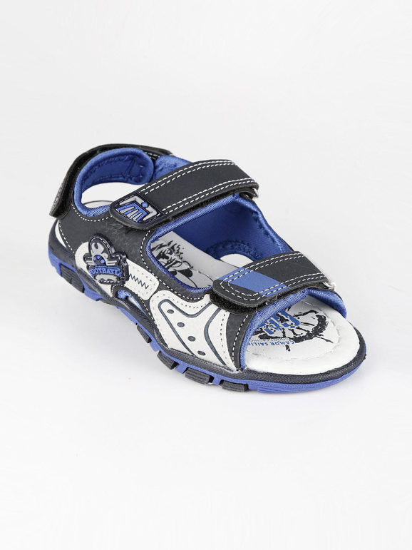 Shoes Sandaletti con strappi Sandali Bassi bambino Blu taglia 25